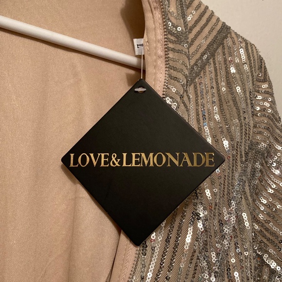 Love&Lemonade Silver Sequin Mermaid maxi formal gown in sz 10/12 - Picture 10 of 12